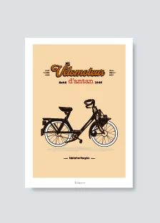 Affiche vintage vélomoteur