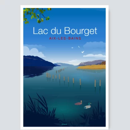 affiche lac du Bourget Savoie