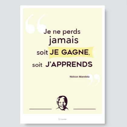 affiche citation jaune