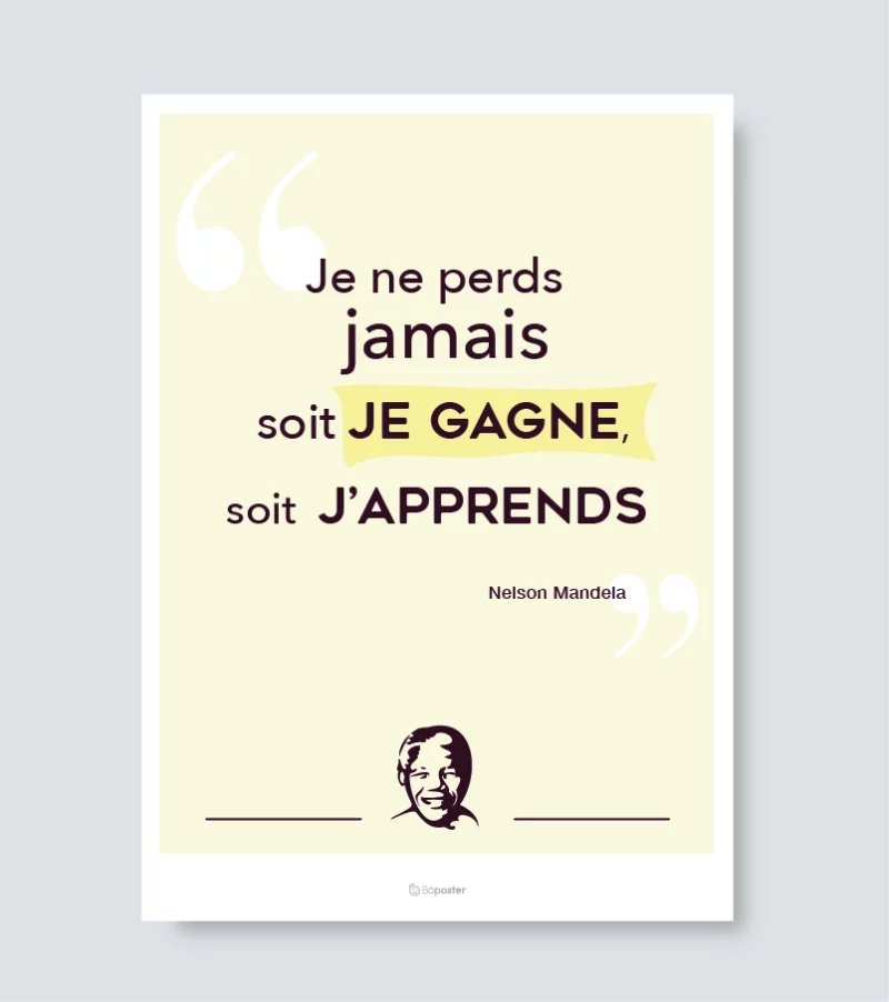 affiche citation jaune