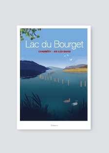 Poster lac du Bourget Savoie