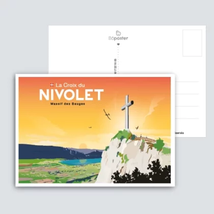 carte postale la croix de Nivolet