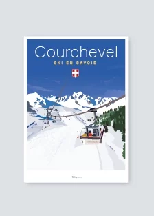 Affiche Courchevel station de ski en Savoie