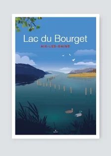 affiche lac du Bourget Aix-les-Bains Savoie