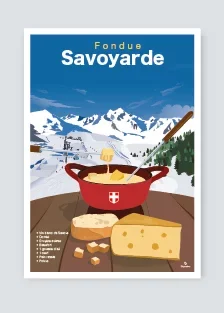 affiche recette -fondue savoyarde