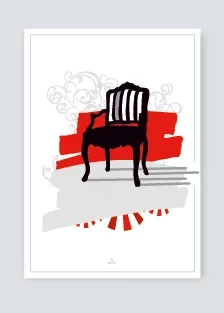 Poster chaise graphique