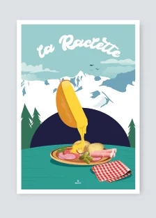 Poster raclette traditionnelle